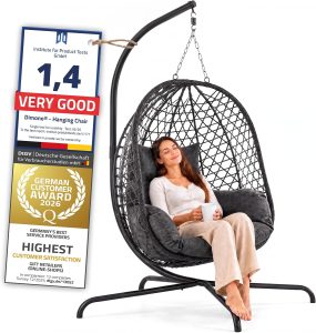 GOODS+GADGETS Fauteuil Oeuf Suspendu avec Support